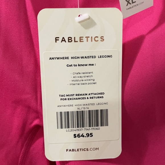Hot pink Fabletics NWT leggings - Picture 5 of 5